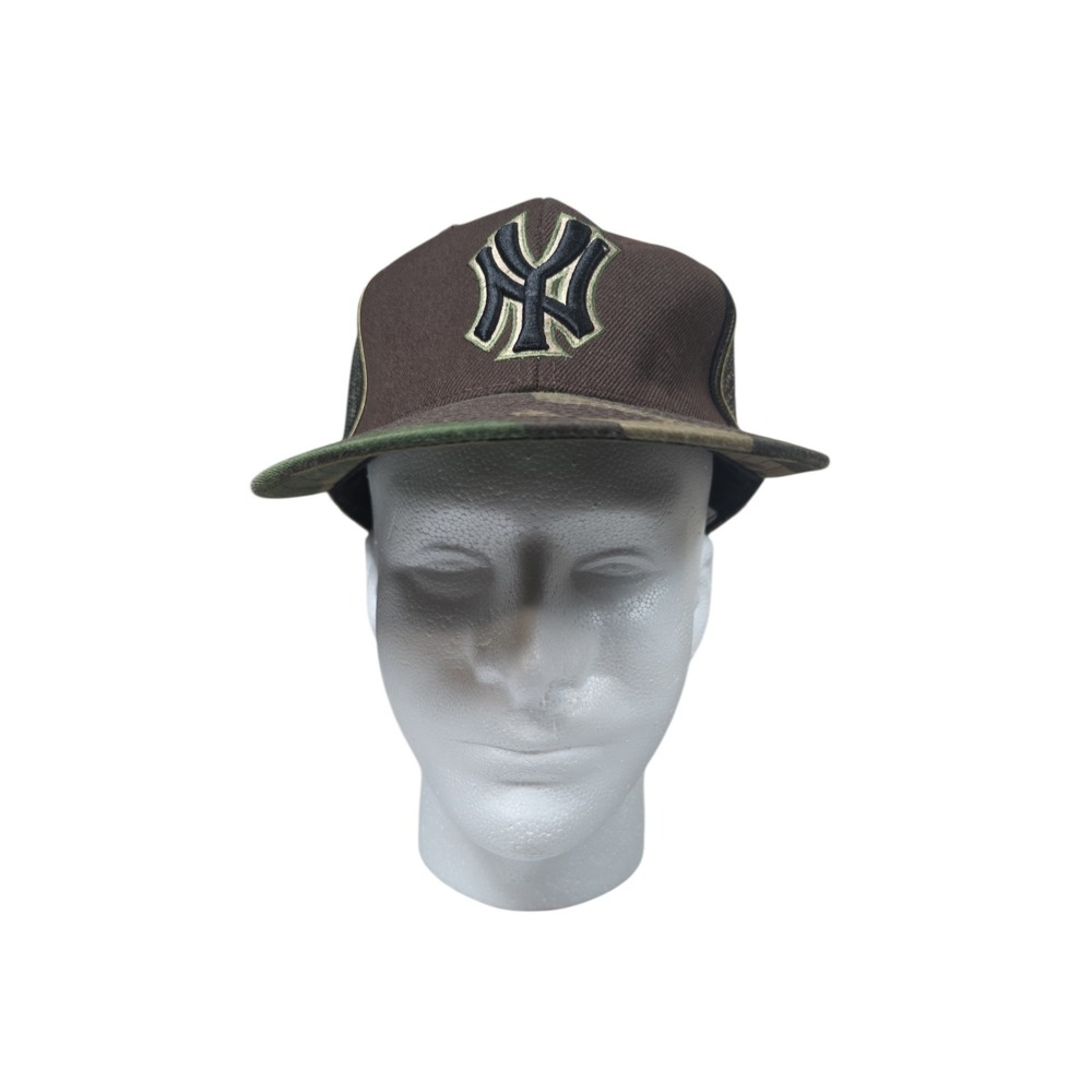 New York Yankees American Needle Camo Mesh Trucker Snapback Hat MLB